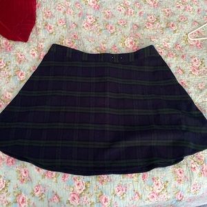 Old navy green and blue plaid skirt